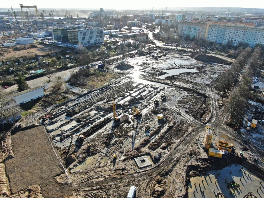Budowa aquaparku Fabryka Wody w Szczecinie - stan na...