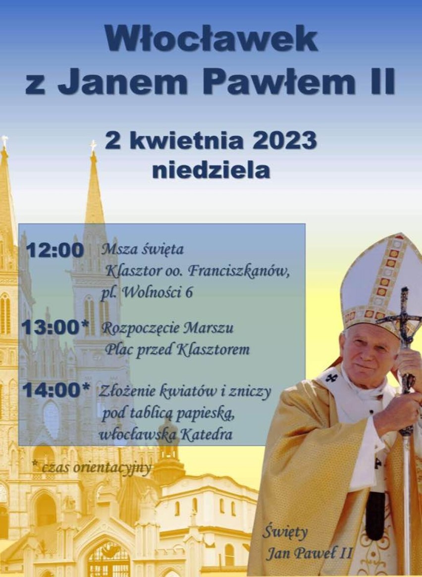 Marsz Papieski we Włocławku. Ruszy spod Klasztoru ojców Franciszkanów