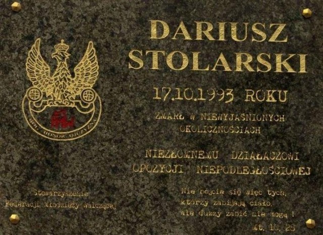 17 października przypada 20. rocznica śmierci Dariusza Stolarskiego