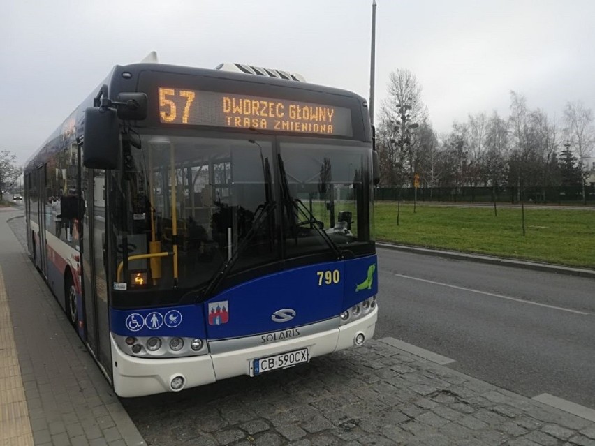 W związku z tym linia autobusowa nr 57 kierowana jest od...