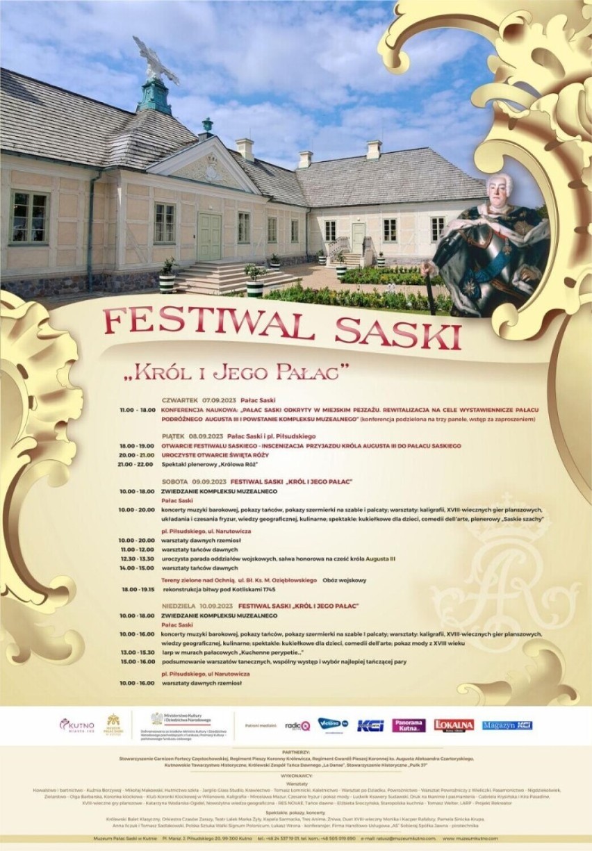 Król August III przyjechał do Miasta Róż. Rozpoczął się Festiwal Saski! ZDJĘCIA