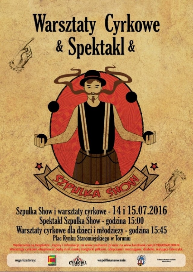 Plenerowy spektakl Szpulka Show 14 i 15 lipca na Rynku Staromiejskim