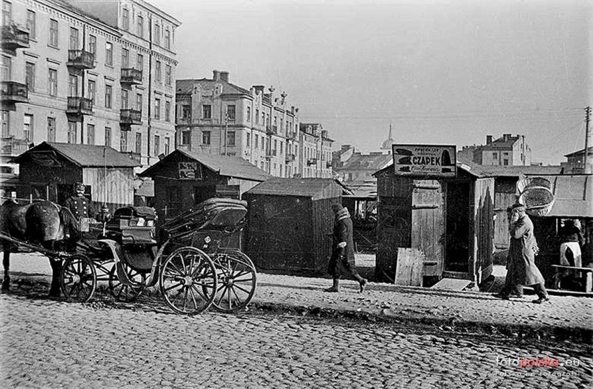 Rok 1935 , Lublin. Stragany przy ul. Lubartowskiej w miejscu...