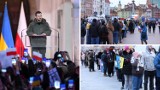 Zełenski w Warszawie. Tysiące osób w okolicy Zamku Królewskiego. Przemówienie prezydenta Ukrainy przyciągnęło tłumy 