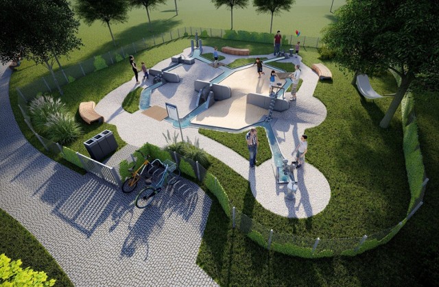 Kolejny park w centrum Gubina zostanie zrewitalizowany i będzie wyglądał tak jak na wizualizacji.