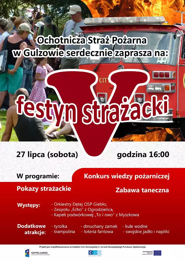 Festyn strażacki w Gulzowie: Zobacz program.