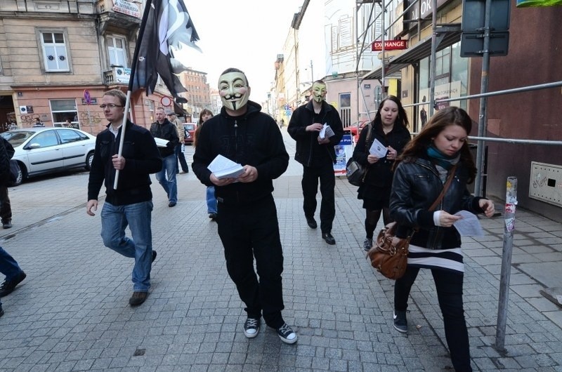 Protest przeciw ACTA w Poznaniu.