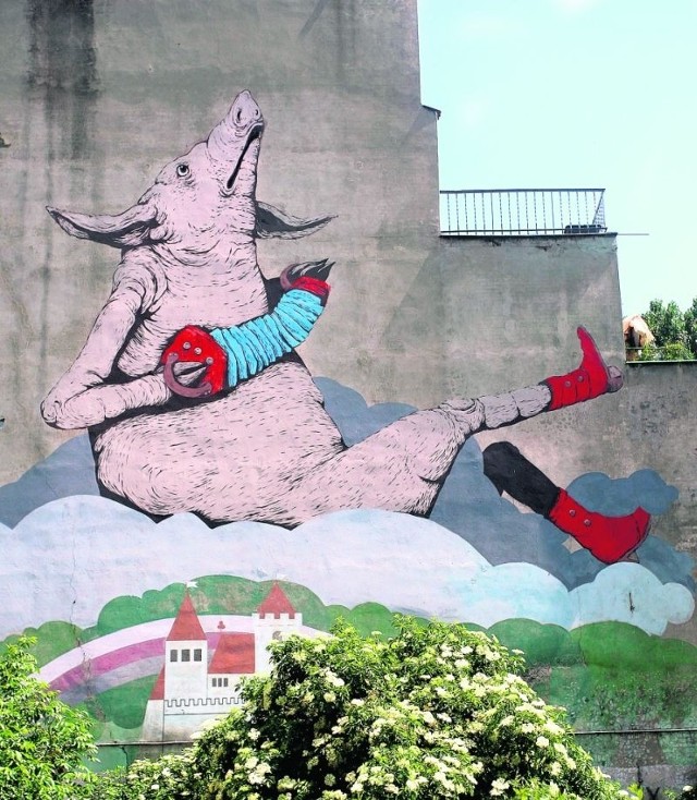 Mural na Nadodrzu przy ul. Cybulskiego. Autor: Erica il Cane