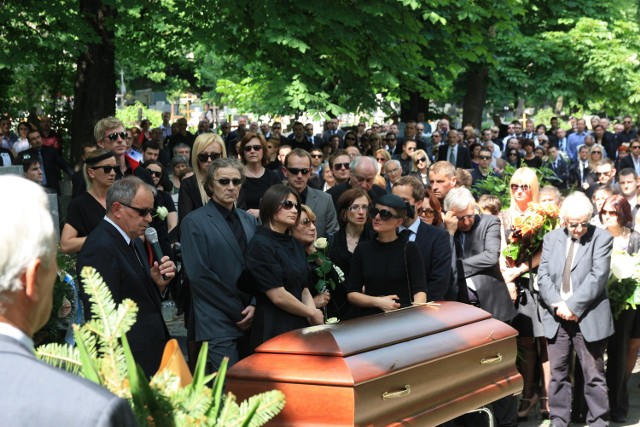 Kraków. Pogrzeb Piotra Michalskiego, właściciela przedsiębiorstwa "Buma"