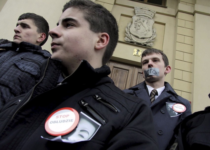 Protest przeciwko ACTA w Lublinie (ZDJĘCIA, WIDEO)