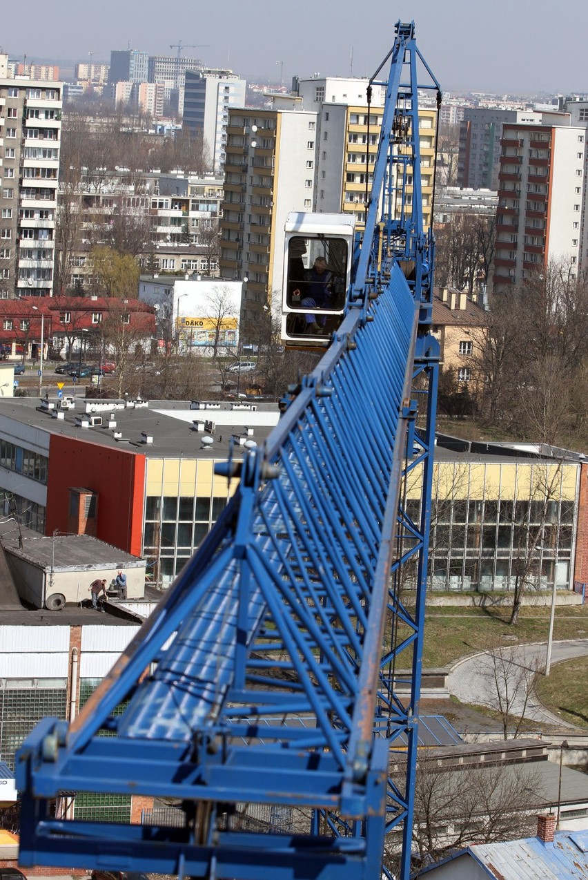 Zobacz z nami Kraków z 32-metrowego żurawia [VIDEO, ZDJĘCIA]