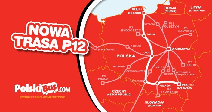 Polskim Busem z Łodzi do Gdańska i Krakowa