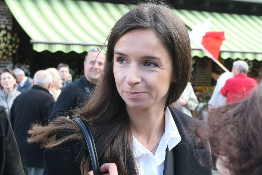 Marta Kaczyńska podczas pogrzebu Anny Walentynowicz