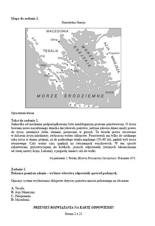 Próbne testy gimnazjalne: historia i wos [ODPOWIEDZI i ARKUSZE]