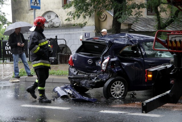 Poniedziałkowy wypadek na ul. Wyszyńskiego w Lublinie