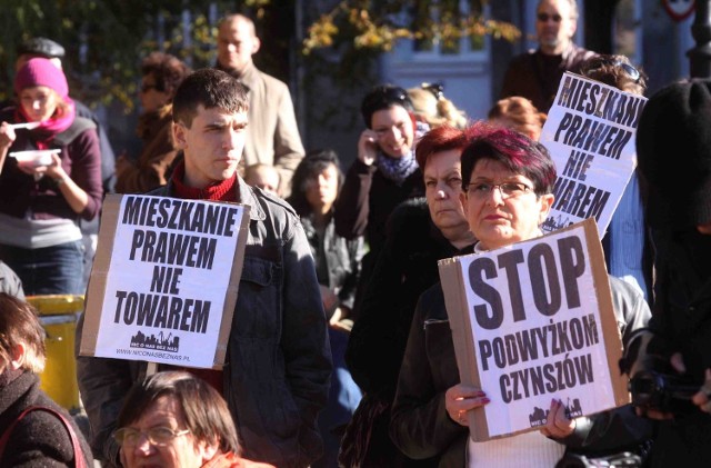 Grupa Nic o Nas Bez Nas zorganizowała już kilka pikiet w proteście przeciwko podwyżkom czynszów w Gdańsku