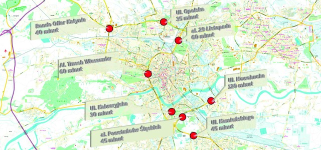 Ile czasu tracą kierowcy w godzinach szczytu