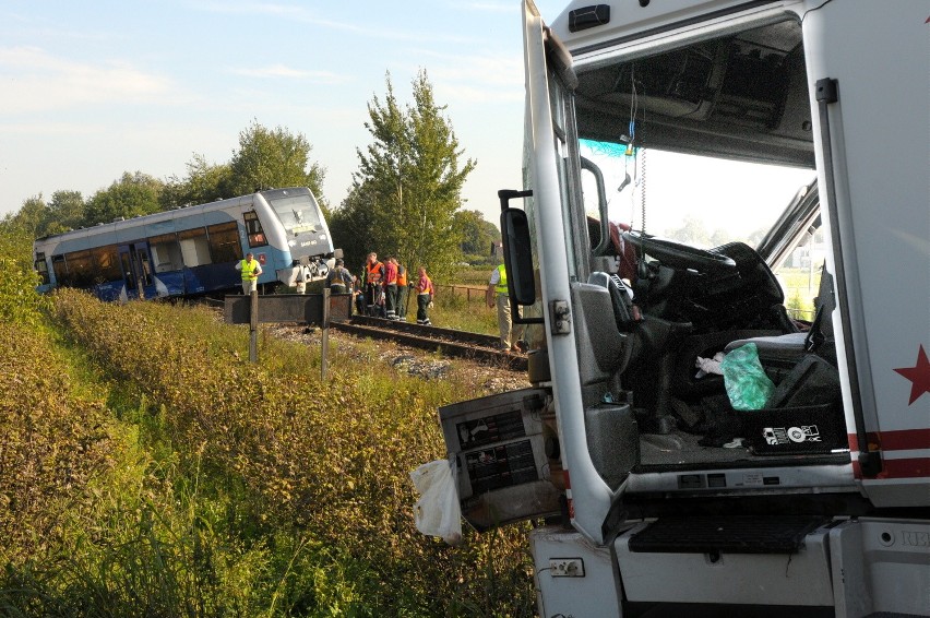 Rudnik Kolonia: Zderzenie ciężarówki z szynobusem