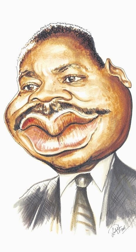 Karykatura Martina Lutera Kinga.