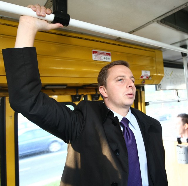 Wiceprezydent Joński do pracy pojechał rozklekotanym tramwajem