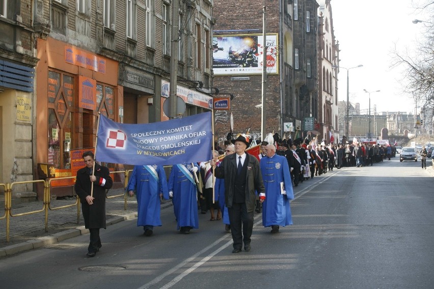 Odsłonięcie pomnika smoleńskiego w Mysłowicach z udziałem...