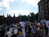 Kraków: protest &quot;Solidarności&quot; na placu Matejki