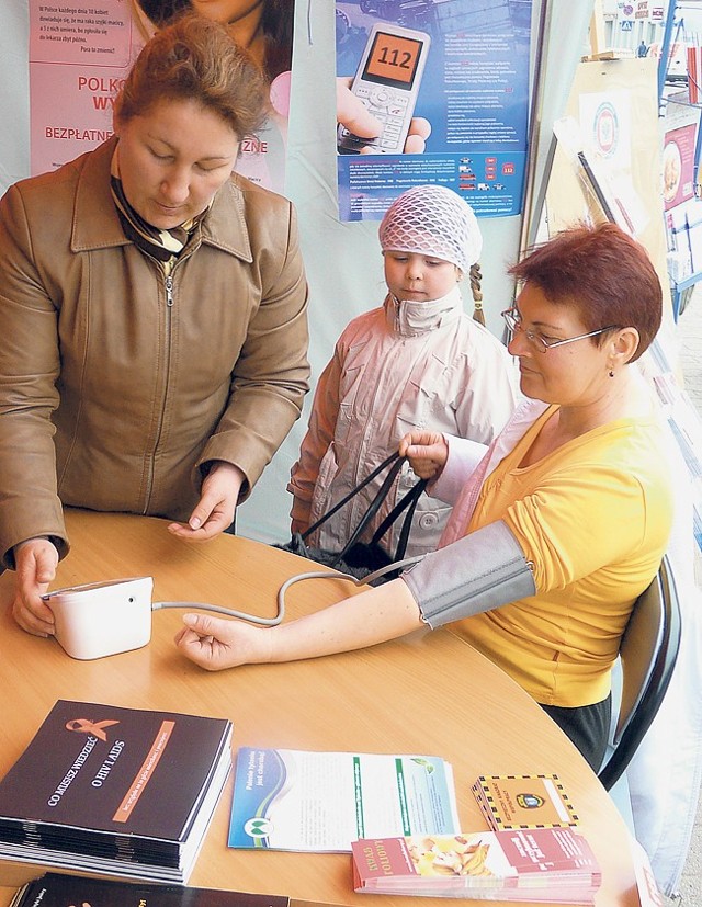 Podczas akcji mieszkańcy mierzyli sobie ciśnienie