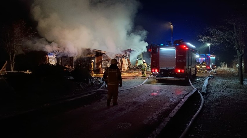 Pożar stolarni w Szczercowie