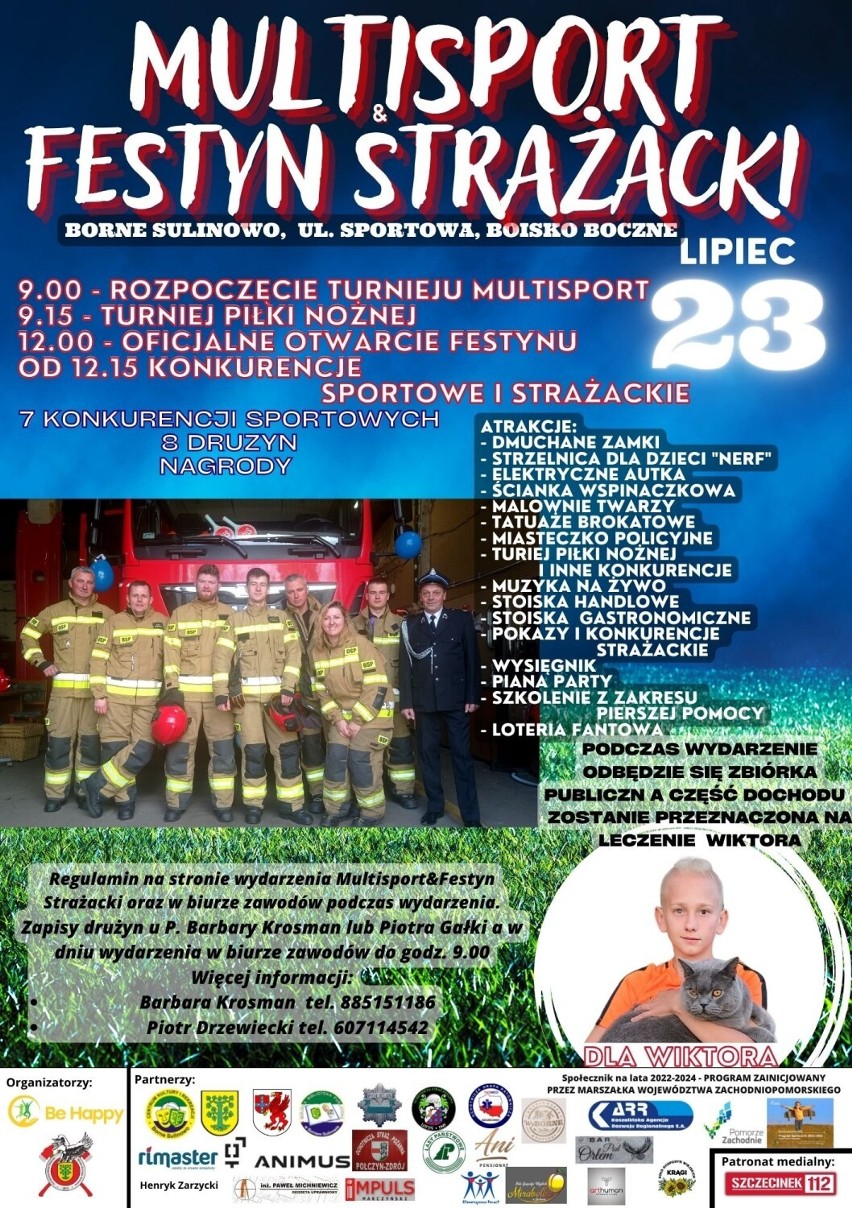 Wielki festyn strażacki w Bornem Sulinowie. Zaproszenie na sobotę, 23 lipca 