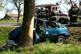 Poważny wypadek w Miłosnej koło Krośniewic, jedna osoba ranna [ZDJĘCIA]