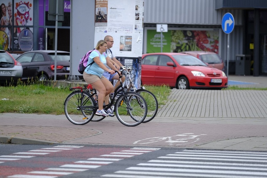 Na jeden kilometr kwadratowy Torunia przypada 1,3 km dróg...