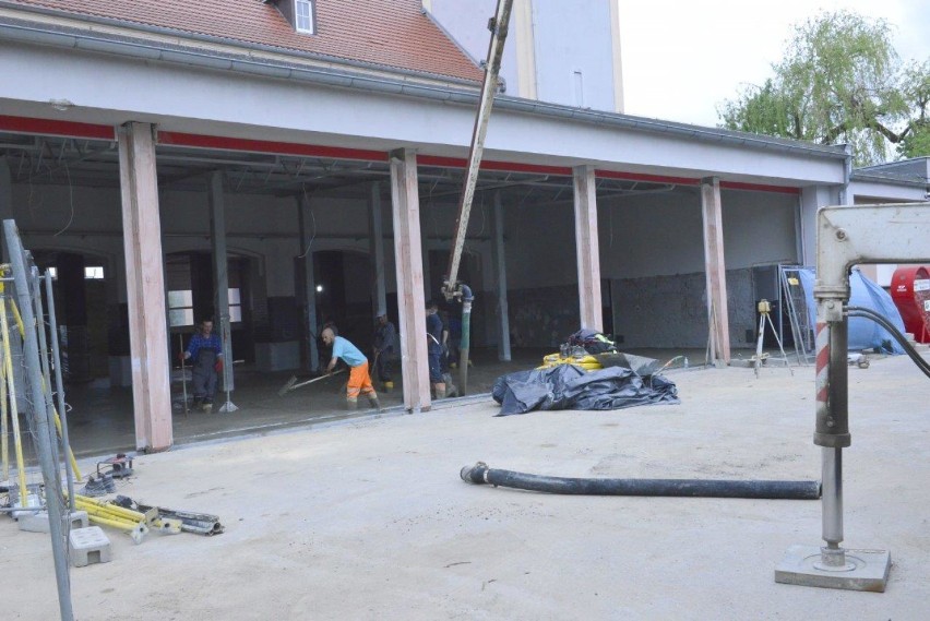 Trwa przebudowa garaży w Komendzie Powiatowej PSP w Kościanie