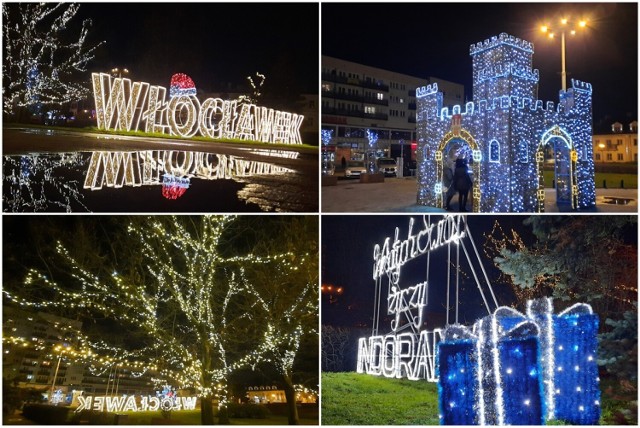 Iluminacja z okazji świąt Bożego Narodzenia, Włocławek, 7 grudnia 2022 roku.