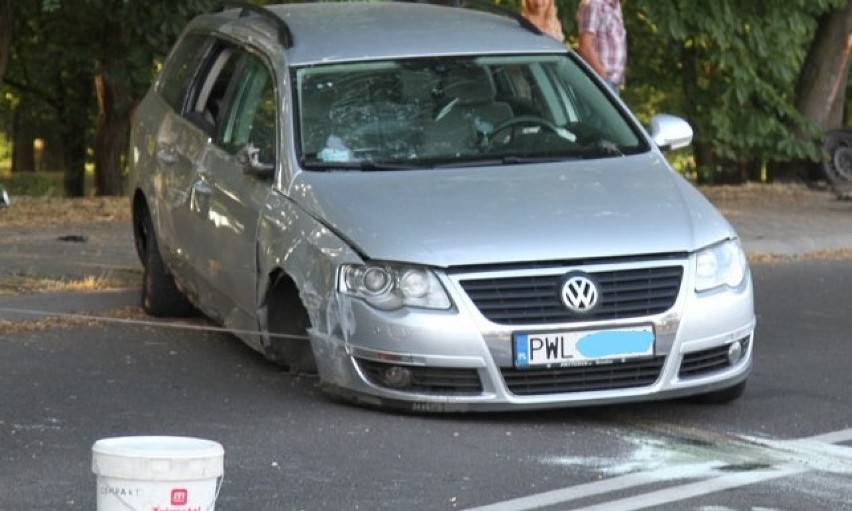 Niebezpieczne zdarzenie drogowe na ulicy Drzymały w Wolsztynie