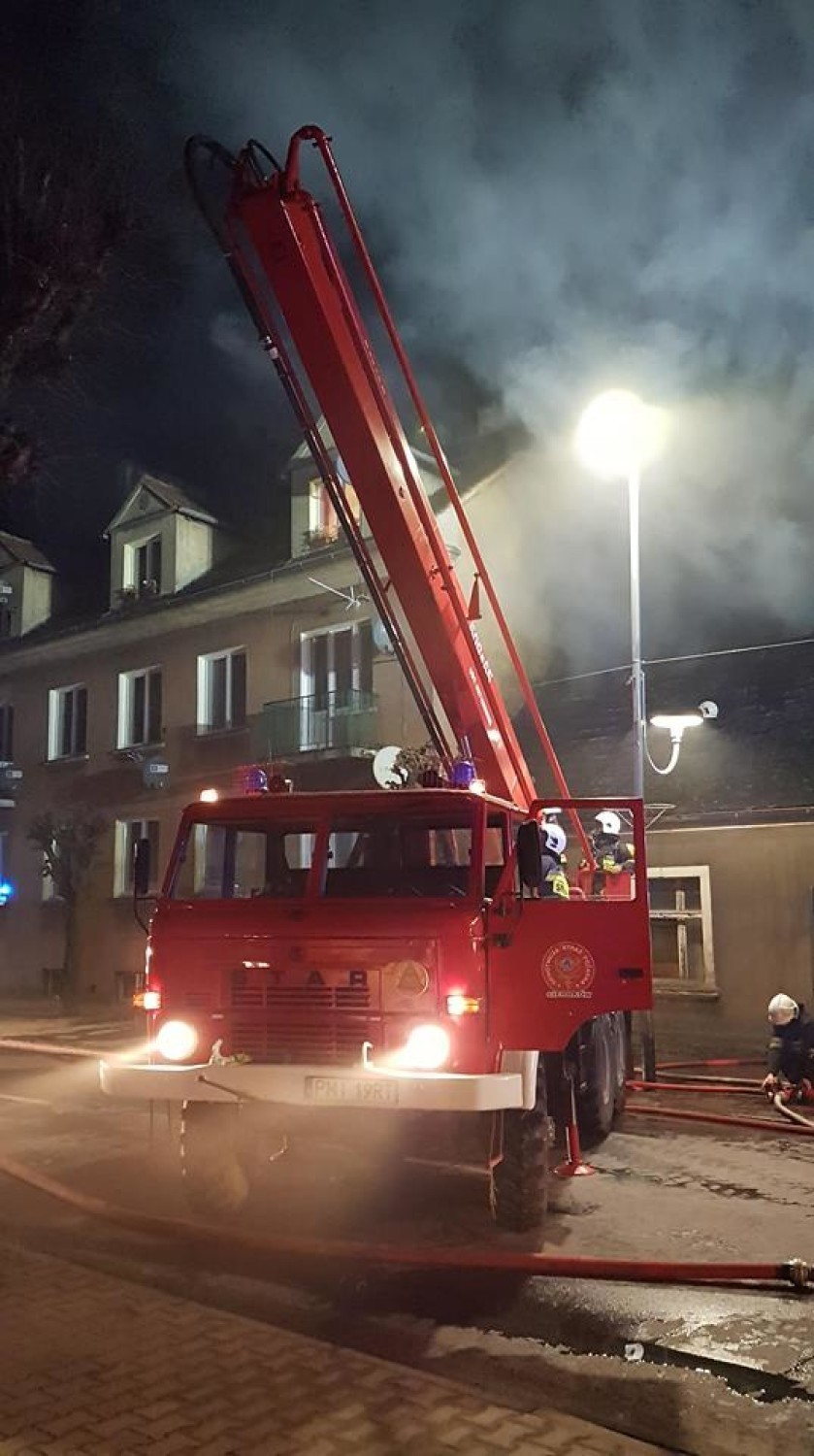 Pożar domu mieszkalnego przy ulicy Poznańskiej w Sierakowie...