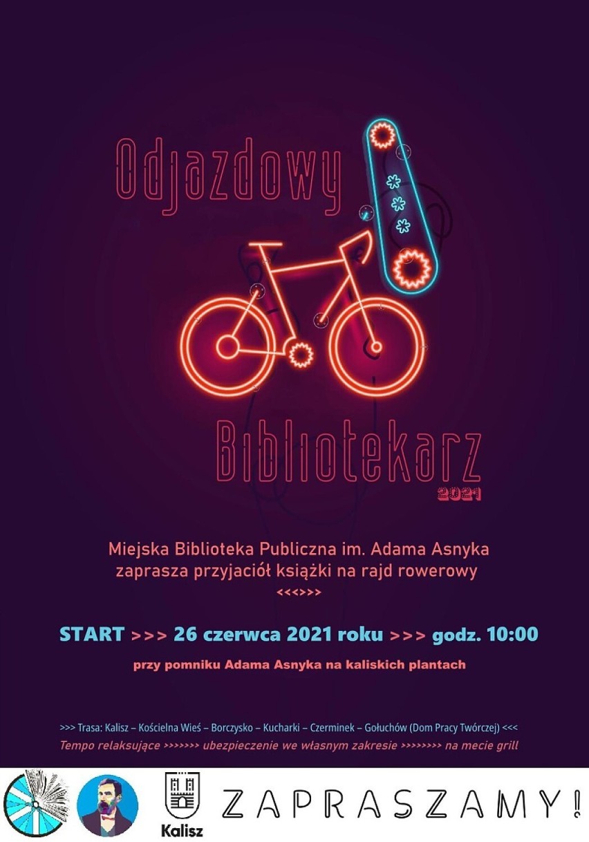 Odjazdowy Bibliotekarz. Miejska Biblioteka Publiczna w Kaliszu zaprasza na rajd rowerowy do Gołuchowa 