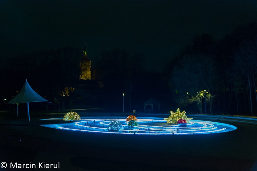 Iluminacja fontanny w Olsztynie