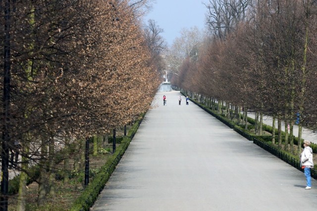 Pusty Park Miejski w Legnicy, boimy się koronawirusa!