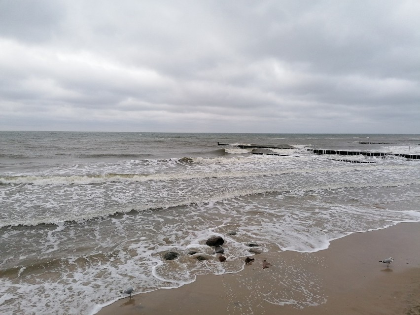 Tak w niedzielne popołudnie wyglądała plaża w Ustroniu...