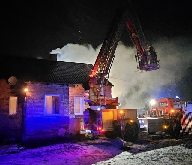 Pożar sadzy w domu jednorodzinnym w Borku w gminie Godziesze Wielkie ZDJĘCIA