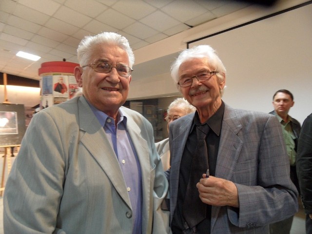 Tu spotkanie po latach kolegów z ławki szkolnej: prof. Alfred Sulik i Bernard Krawczyk