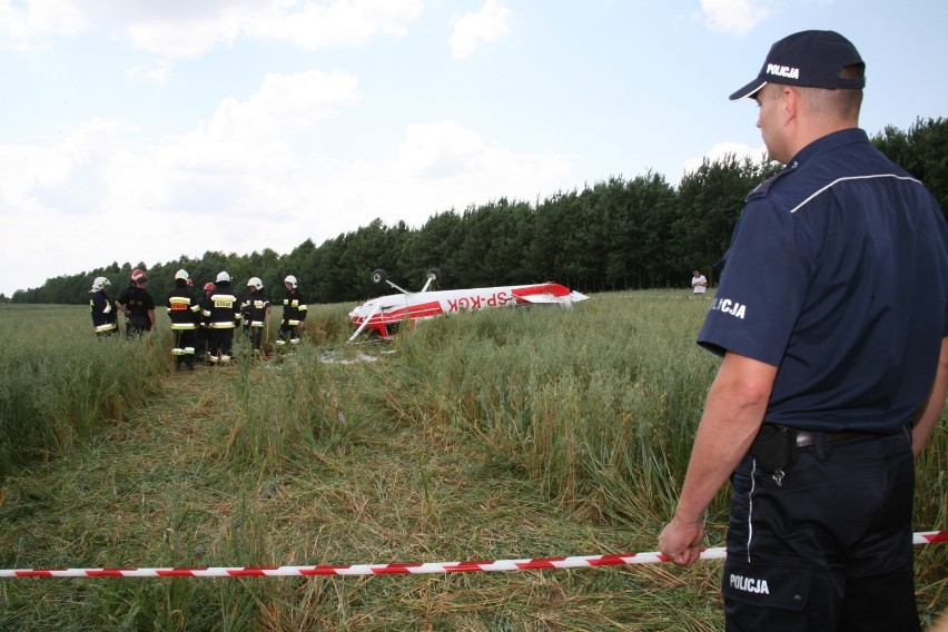 zderzenie samolotów w Jedlińsku zdjęcia