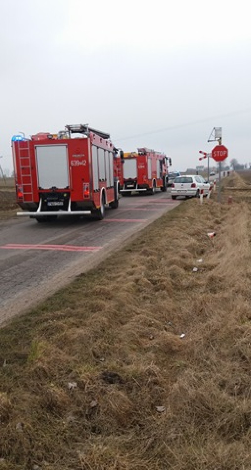 Na przejeździe kolejowym w Krzyżankach doszło do wypadku