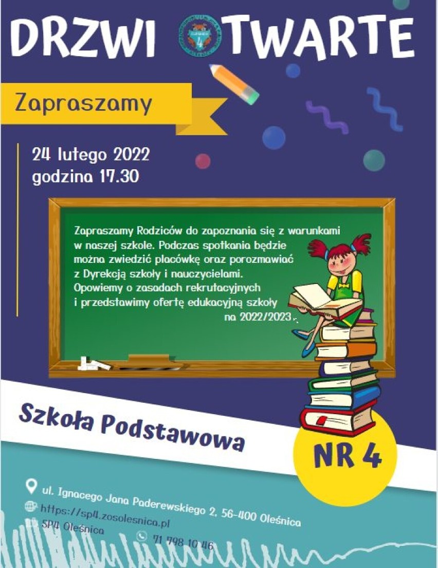 Oleśnickie podstawówki zapraszają na Dzień Otwarty. Co będzie się działo?