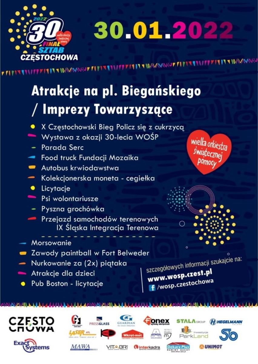 30. finał WOŚP w Częstochowie. Bieg Policz się z Cukrzycą, morsowanie i koncert Grubsona