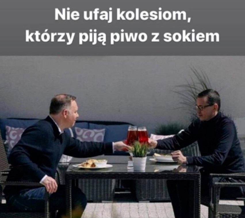 Prezydent Andrzej Duda i premier Mateusz Morawiecki poszli...