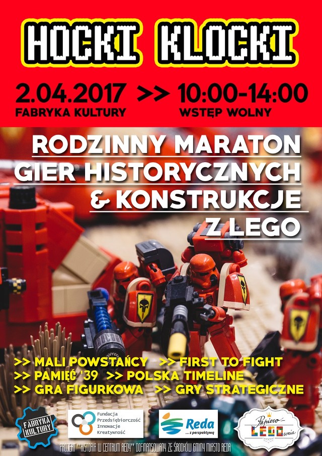 Maraton gier historycznych i klocków Lego w Redzie