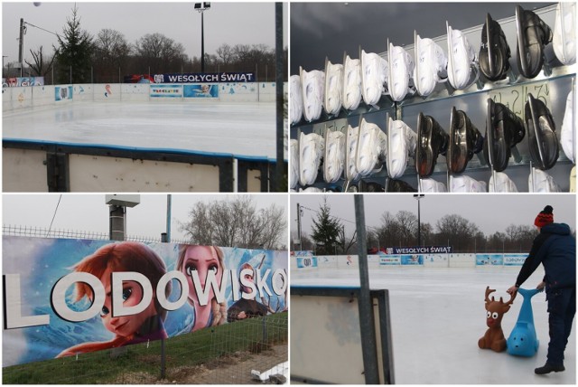 Pierwsze lodowisko w sezonie 2022/2023 już otwarte - fani łyżwiarstwa mogą korzystać z obiektu przy basenie przy ulicy Wysokiej, 24 listopada 2022 roku.