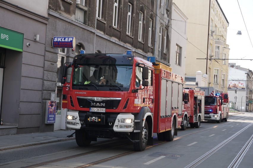 Pożar w kamienicy na Żwirki w Łodzi