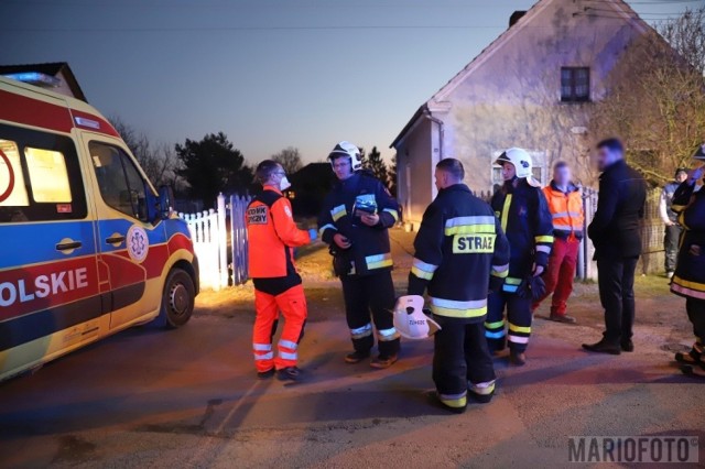 Pożar w Polskiej Nowej Wsi pod Opolem.